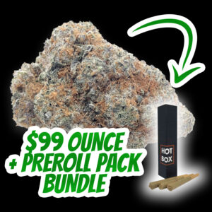 $99 Ounce + 3X Preroll Pack Bundle (discounted)